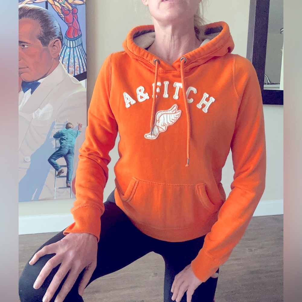 Abercrombie & Fitch orange sweatshirt M $90